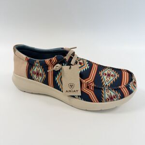 Ariat Hilo Navy Cave Creek Mens Slip-On Casual Shoes Southwest Size 10.5 NEW